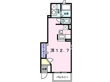ノーブル郷東A(ワンルーム/1階)の間取り写真