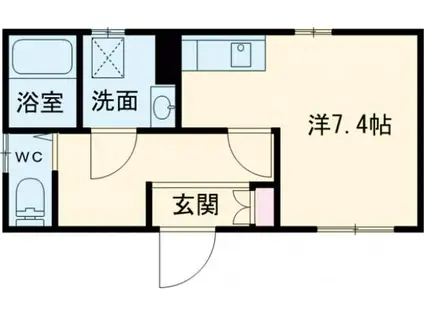 FLEUR若菜町(ワンルーム/3階)の間取り写真