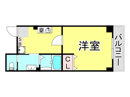 BAROOGA(1K/5階)の間取り写真