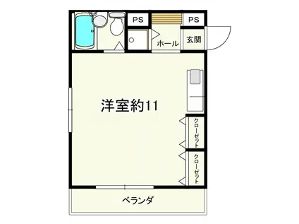 メゾンド青葉台(ワンルーム/5階)の間取り写真