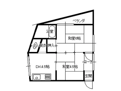 内田マンション(2DK/3階)の間取り写真