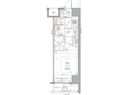 クレヴィスタお花茶屋(1K/10階)の間取り写真