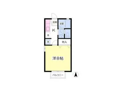 メゾンパーク(1K/1階)の間取り写真