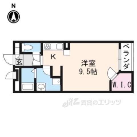 レオネクスト園部木崎町(1K/2階)の間取り写真