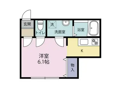 エルバード石川(1K/2階)の間取り写真