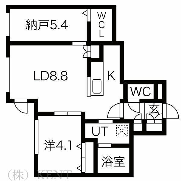 PINO KITAMARUYAMA(2LDK/1階)の間取り写真