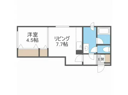 サンテ前田(1DK/2階)の間取り写真