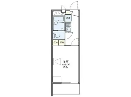 レオパレスQUATRE(1K/3階)の間取り写真