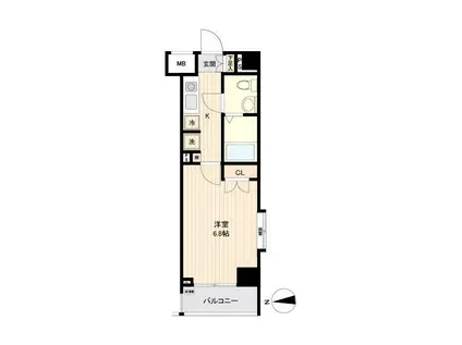 オーキッドレジデンス大泉学園(1K/5階)の間取り写真