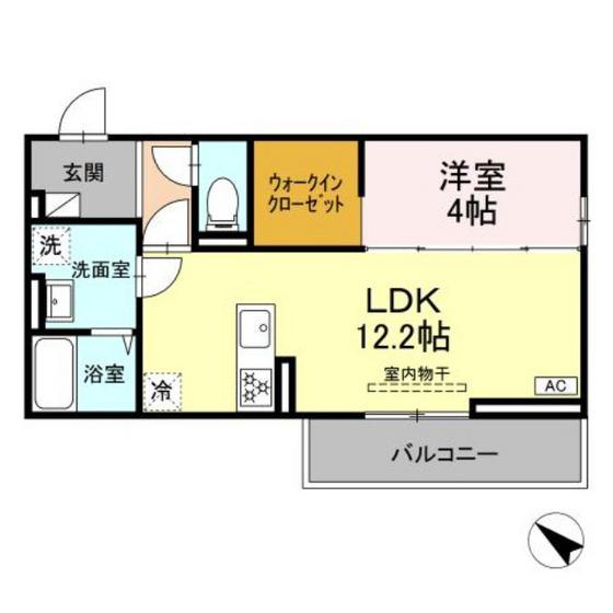 CLASSEUM盛岡駅前 II(1LDK/3階)の間取り写真