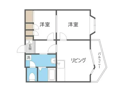 メゾンサッポロ(2LDK/1階)の間取り写真