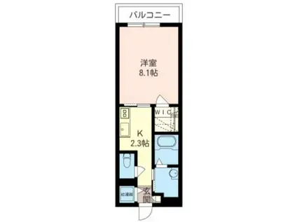 ORANGE TOWN(1K/2階)の間取り写真