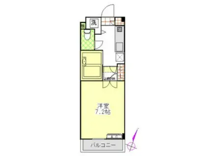 エトワール多摩川(1K/3階)の間取り写真