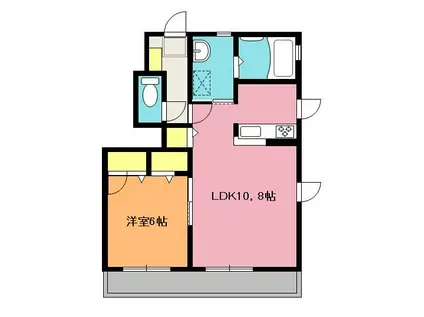 ヴェルデコリーヌ(1LDK/1階)の間取り写真