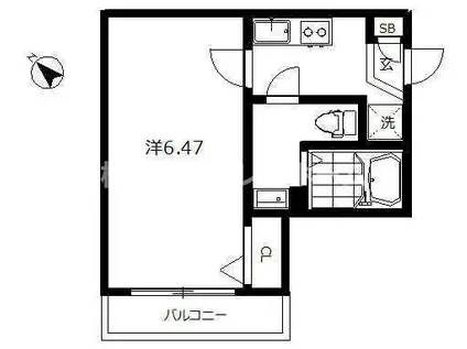 インベスト蒲田イースト(1K/3階)の間取り写真