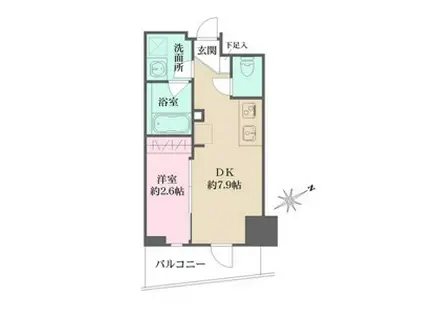 N-FLATS三ノ輪 N-FLATS三ノ輪 旧ロイジェント三ノ輪(1DK/5階)の間取り写真