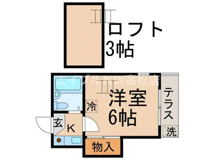 リッチモンド新北第1(1K/1階)の間取り写真