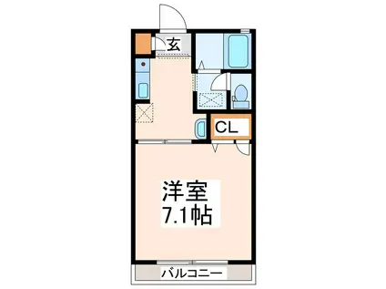 ディアス野口(1K/2階)の間取り写真