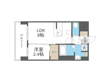 セレニテ難波ミラク壱番館(1LDK/8階)の間取り写真