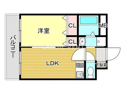 サザンコート塩原(1LDK/3階)の間取り写真