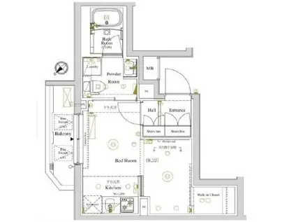 AXAS西巣鴨(ワンルーム/3階)の間取り写真