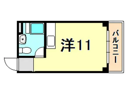 新神戸マンション北館(ワンルーム/3階)の間取り写真