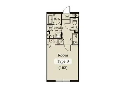 J-MAISON獨協大学前(1K/1階)の間取り写真