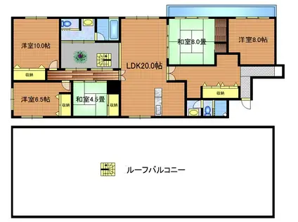 メゾンルオーイエ(5LDK/3階)の間取り写真