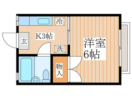 コスモス花小金井(1K/1階)の間取り写真