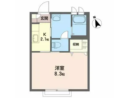 メゾンアージュ(1K/1階)の間取り写真