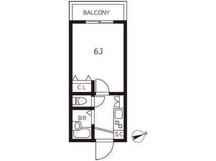 コンフォルタ練馬(1K/1階)の間取り写真