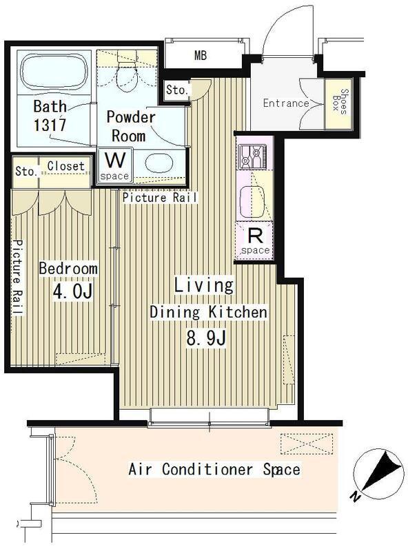 MY TOWER RESIDENCE(1LDK/17階)の間取り写真