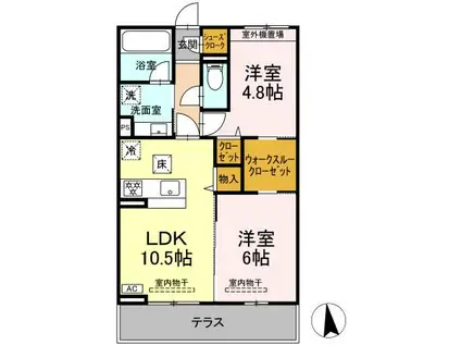 GARDEN蔵(2LDK/1階)の間取り写真