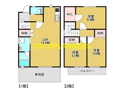 TWIN PIT 下代(3LDK/1階)の間取り写真
