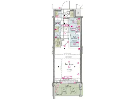 コンシェリア浜松町 MASTERS VILLA(1K/5階)の間取り写真