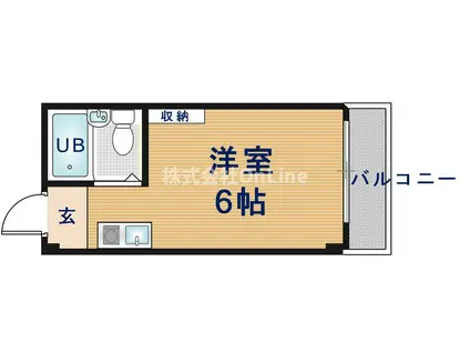 カーサコモダ(ワンルーム/3階)の間取り写真