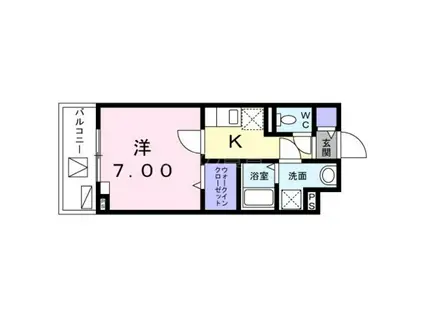 FEEJU田園調布(1K/2階)の間取り写真