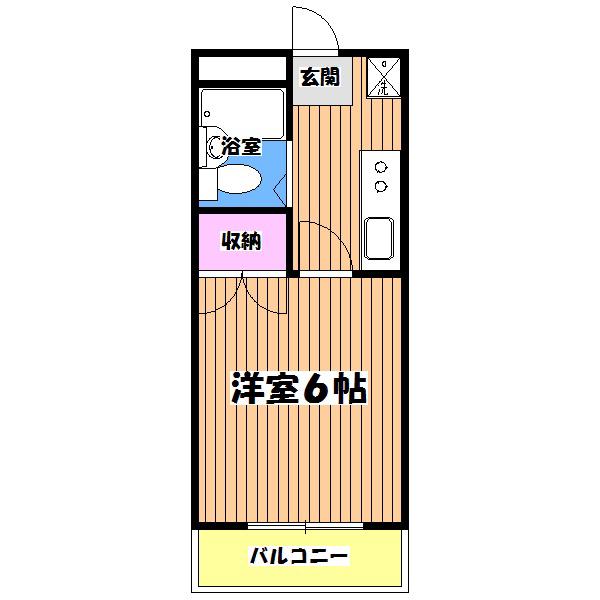 スリーハイム志村(1K/4階)の間取り写真