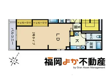 KANビル(ワンルーム/5階)の間取り写真