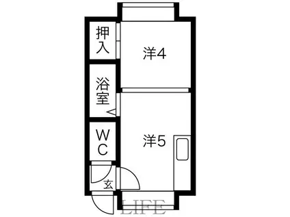 クルーズハウス本郷通(1DK/1階)の間取り写真
