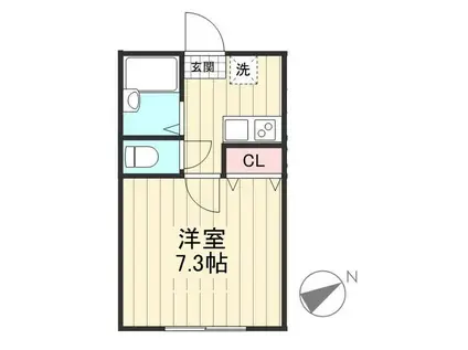 AZEST-RENT鷹の台II(1K/1階)の間取り写真