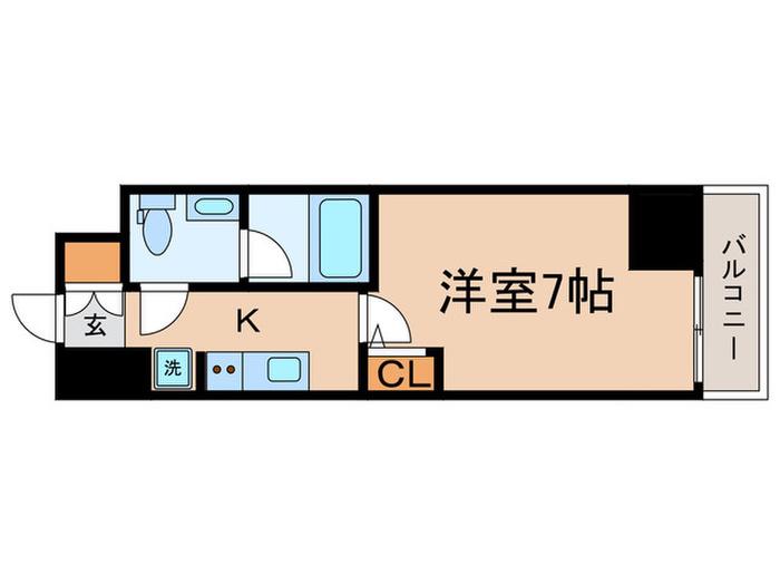 GENOVIA金町(1K/15階)の間取り写真