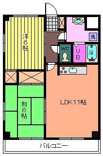 KYリーフ(2LDK/1階)の間取り写真
