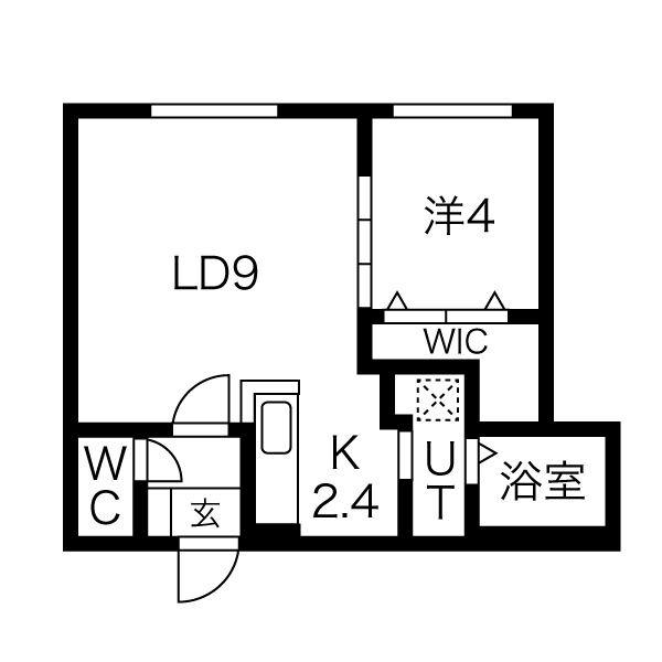 GRACE札幌東(1LDK/3階)の間取り写真