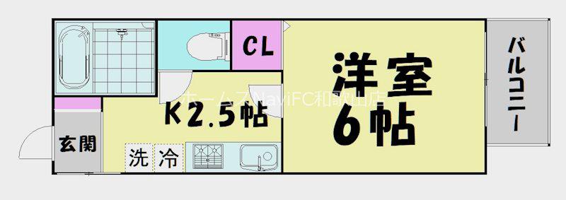 TJ重根(1K/1階)の間取り写真