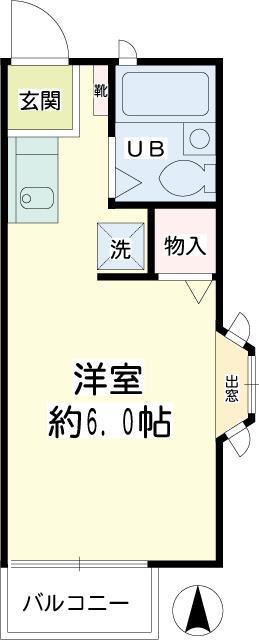 レノアール東横(ワンルーム/2階)の間取り写真