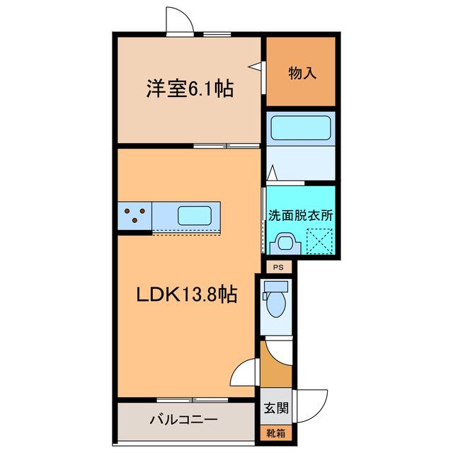 ONESELF(1LDK/3階)の間取り写真