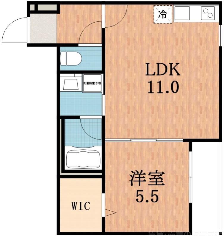 フジパレス住吉遠里小野III番館(1LDK/1階)の間取り写真