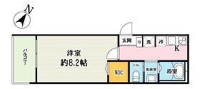 キャメル中浦和西堀(1K/3階)の間取り写真