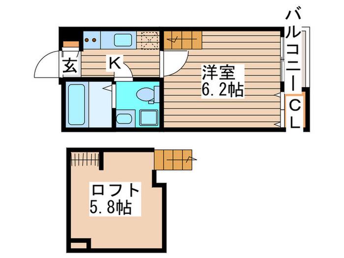 M`SSTYLE(1K/2階)の間取り写真